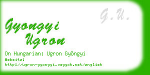 gyongyi ugron business card