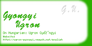 gyongyi ugron business card